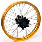 Haan Wheels, Komplett Hjul, 1,60, 12", BAK, GULD SVART, KTM 02-15 65 SX