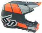 Crosshjälm 6D ATR-1 Shear Helmet, Orange/Grey/Black