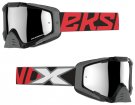 EKS EKS-S Goggle - Black & Red With Silver Mirror
