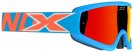 EKS Gox Flat Out Goggle - Cyan Blue / Red Mirror Lens