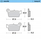 Moto-Master, Bromsbelägg Sinterpro Racing GP, BAK, Kawasaki 07-16 KLX450, 19-26 KX450, 06-18 KX450F, 24-26 KX450X, 19-26 KX250, 