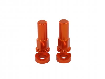Holeshot, Däcklås mutter + spec bricka, ORANGE