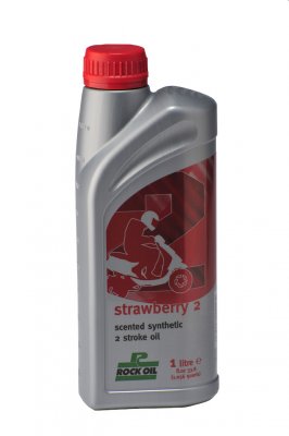 Rock Oil, Strawberry Semisyntetisk 2-takt olja (scooter/cross)