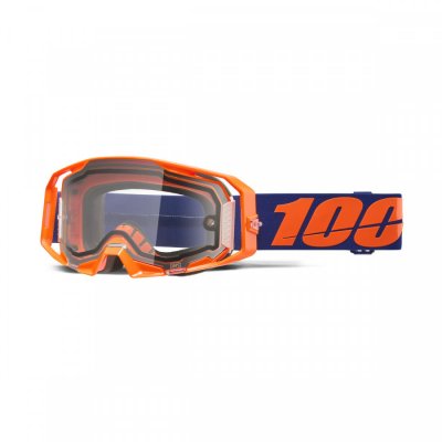 100%, ARMATIC™ ENDURO MOTO DUAL PANE GLASÖGON NEON ORANGE - CLEAR LENS