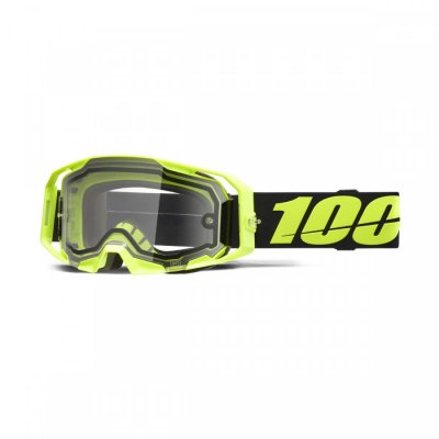 100%, ARMATIC™ ENDURO MOTO DUAL PANE GLASÖGON NEON YELLOW - CLEAR LENS