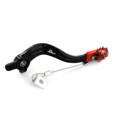 Holeshot, Bromspedal Flex Tip, SVART RÖD, Honda 05-25 CRF450R, 26 CRF450R, 05-16 CRF450X, 04-26 CRF250R, 04-18 CRF250X, KOVE 25-