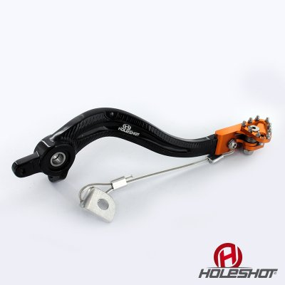 Holeshot, Bromspedal Flex Tip, SVART ORANGE, KTM 04-21 85 SX, Husqvarna 20-21 TC 85, 18-19 TC 85 (17/14)/TC 85 (19/16)