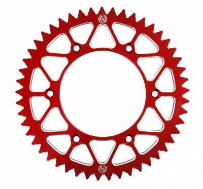 Holeshot, Bakdrev Alu, 520, 50, RÖD, Honda 02-25 CRF450R, 26 CRF450R, 05-18 CRF450X, 78-07 CR250R, 04-26 CRF250R, 04-19 CRF250X,