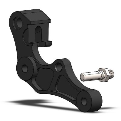 Moto-Master, Adapter till Flame Flytande 280mm skiva, FRAM, SVART, Yamaha 20-26 YZ450F, 22-26 YZ250, 21-26 YZ250F, 22-25 YZ125, 