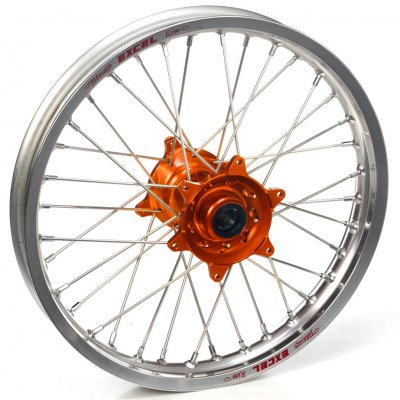 Haan Wheels, Komplett Hjul, 1,85, 16", BAK, SILVER ORANGE, KTM 21-23 85 SX, Husqvarna 21-23 TC 85, GasGas 21-23 MC 85