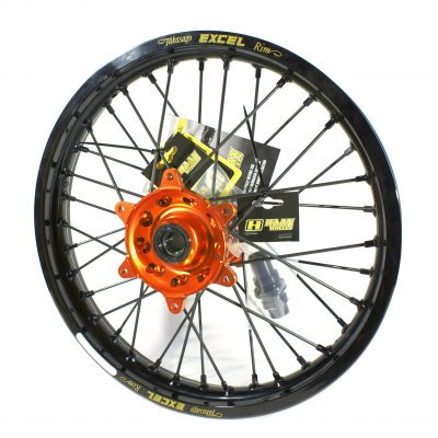 Haan Wheels, Komplett Hjul, 2,15, 18", BAK, SVART ORANGE, KTM 03-21 450 EXC-F, 03-12 450 SX-F, 18-21 250 EXC TPI/300 EXC TPI, 95