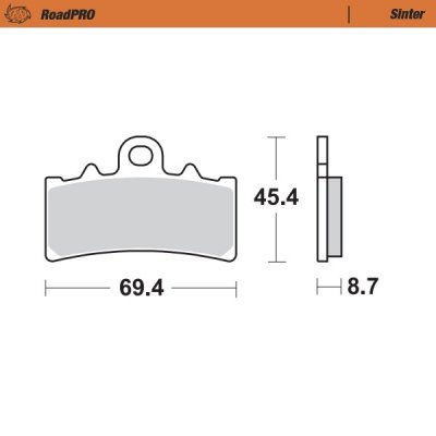 Moto-Master, Bromsbelägg RoadPRO Sinter, FRAM, KTM 22-24 250 Adventure, 25 250 ADVENTURE/390 ADVENTURE, 20-24 390 Adventure