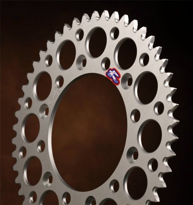Renthal, Bakdrev, 420, 44, SILVER, Kawasaki 00-20 KX65, Suzuki 03-07 RM65