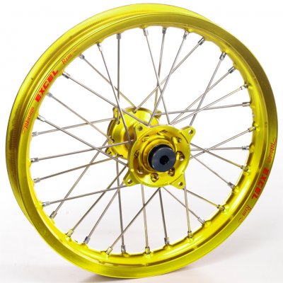 Haan Wheels, Komplett Hjul, 1,40, 19", FRAM, GUL, Suzuki 02-24 RM85, 97-01 RM80
