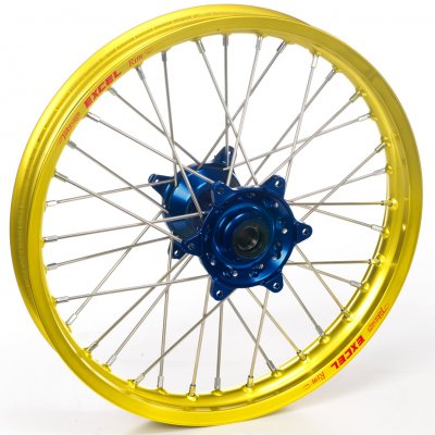 Haan Wheels, Komplett Hjul, 1,60, 21", FRAM, GUL BLÅ, Suzuki 05-24 RM-Z450, 07-24 RM-Z250