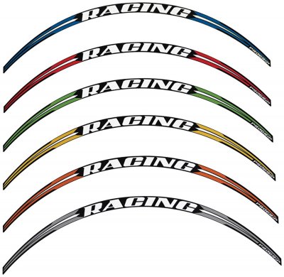 Progrip, Stripes för fälgkant, 12 stripes (3st per fälgsida), VIT