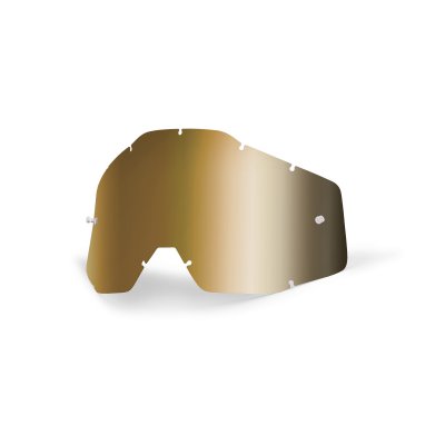 100%, Lens True Gold Mirror - Anti-Fog, GULD