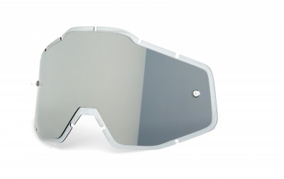 100%, Injected Lens Flash Mirror / Clear Anti-Fog, SILVER