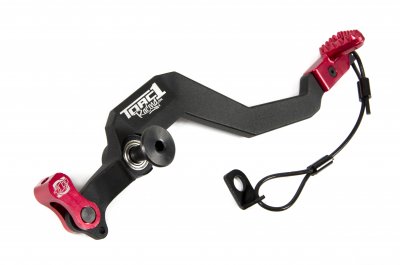 Torc1, Motion Bromspedal, SVART RÖD, Honda 05-21 CRF450R, 05-16 CRF450X, 04-21 CRF250R, 04-18 CRF250X