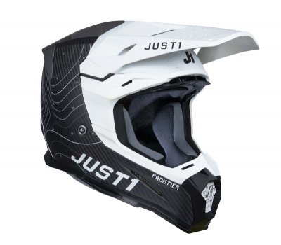 Crosshjälm Just1 J-22 C Frontier Svart/Vit/Carbon Matt