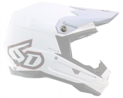 6D ATR-1 Visor Solid White
