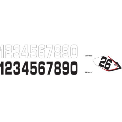 Why Stickers, Siffror Stora 10st, 20*11cm Vit 4