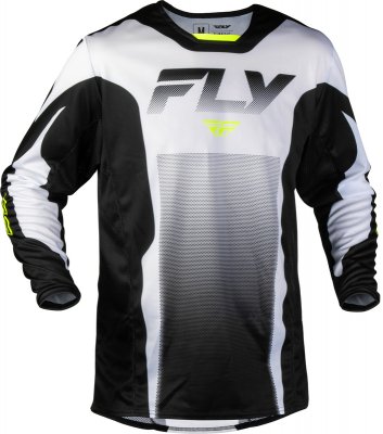 Crosströja Kinetic Fade Vit Svart Gul FLY RACING