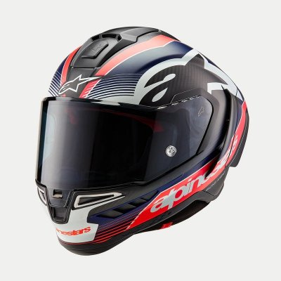 Alpinestars Hjälm Supertech R10 Team Svart/Carb/Blå/Vit