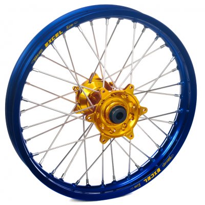 Haan Wheels, Komplett Hjul, 1,85, 19", BAK, BLÅ GULD, Yamaha 03-20 WR450F, 03-08 YZ450F, 99-07 WR250, 17-19 WR250, 01-24 WR250F,