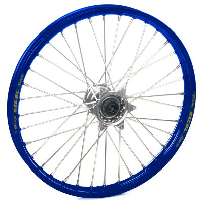 Haan Wheels, Komplett Hjul, 1,60, 21", FRAM, SILVER BLÅ, Yamaha 14-26 YZ450F, 14-26 YZ250F, FANTIC 24 XEF 450, 24-26 XXF 450, 24