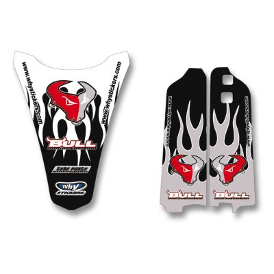 Why Stickers, Bull Sponsor YZ 125-250, 96-01 250-450F 98-02, Yamaha 96-01 YZ250, 01-02 YZ250F, 96-01 YZ125, 98-99 YZ400F, 00-02 