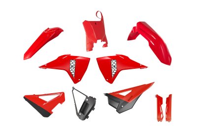 Rtech, Plastkit, Revolution, SVART RÖD, Honda 25 CRF450R, 26 CRF450R, 25-26 CRF250R