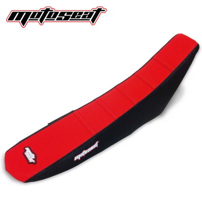 Moto Seat, Ribbat Överdrag, RÖD SVART, Honda 04-09 CRF250R, 04-18 CRF250X