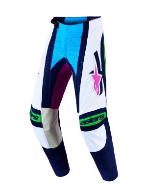 Crossbyxor Alpinestars 2027 Techstar Maven Vit/Blå/Grön Fluo