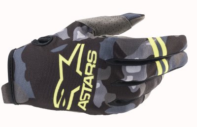 Crosshandskar Alpinestars Radar Handskar Camo/Gul Fluo
