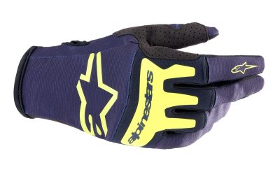 Crosshandskar Alpinestars Techstar Mörkblå/Gul Fluo