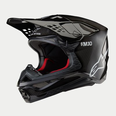 Crosshjälm Alpinestars Hjälm S-M10 2206 Solid Carbon