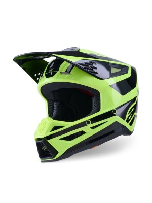 CROSSHJÄLM Alpinestars S-M3 Heat Fluo Gul/Svart