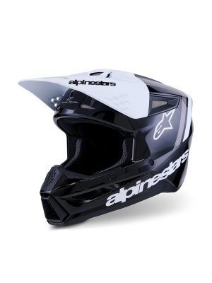 CROSSHJÄLM Alpinestars S-M3 Radium Svart/Vit