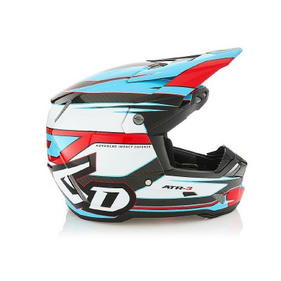 Crosshjälm ATR-3 2025 Hyper Gloss Helmet, Red/Cyan