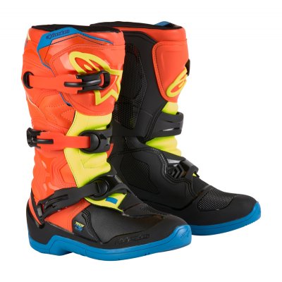 Crossstövlar Alpinestars Stövel Tech 3s Junior Orange/Blå