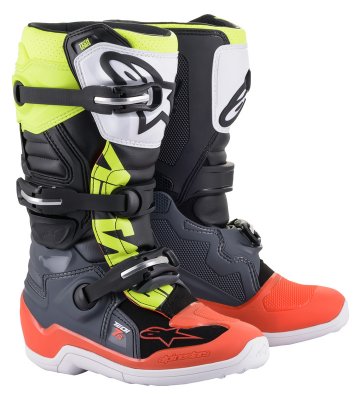 Crossstövlar Alpinestars Stövel Tech 7s junior Gr/Röd/Gul Fluo