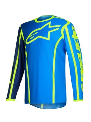 Crosströja Alpinestars 2026 Fluid Apex Blå/Fluo Gul