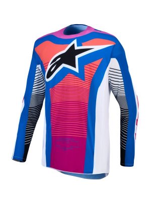 Crosströja Alpinestars 2027 Techstar Maven Vit/Coral/Blå