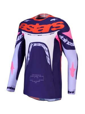 Crosströja Alpinestars Supertech Dyna Violet/Lila/Rosa Fluo