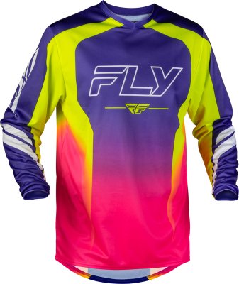 Crosströja F-16 Raze Lila Röd Gul FLY RACING