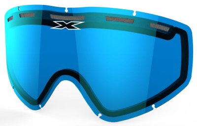 EKS GO-X DL Pane Vented Lens, Blue Mirror