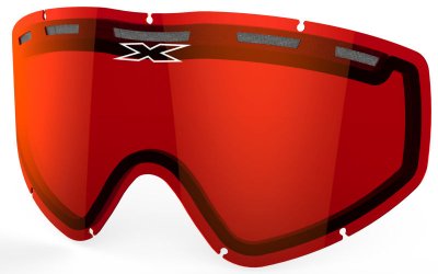 EKS GO-X DL Pane Vented Lens, Red Mirror