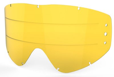 EKS GO-X Zip Off Anti-Fog Rain Lens, Yellow Tint