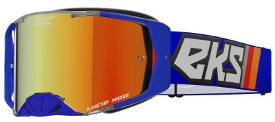 EKS Lucid Goggle, True Blue - Red Mirror Lens